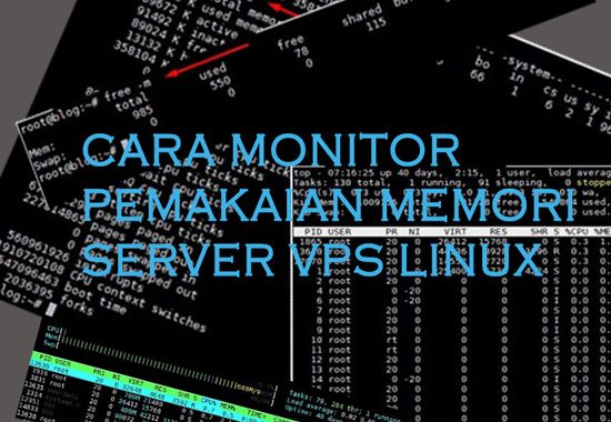 cara monitor pemakaian memori server vps linux